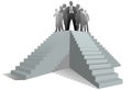 Business team leader people stairs up to success