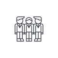 Business Team linear icon concept. Business Team line vector sign, symbol, illustration.