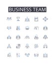 Business team line icons collection. Precision, Superiority, Perfection, Flawlessness, Distinction, Eminence, Supremacy Royalty Free Stock Photo