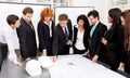 Business team looking architecture project Royalty Free Stock Photo
