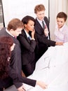 Business team looking architecture project Royalty Free Stock Photo