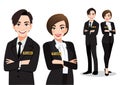 Business Team or Manager Concept Cartoon Character Vector Royalty Free Stock Photo