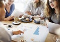 Business Team Meeting Strategy Marketing Cafe Concept Royalty Free Stock Photo