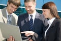 Business team near office centre Royalty Free Stock Photo