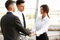 Business Team. People shake hands communicating with each other Royalty Free Stock Photo