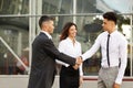 Business Team. People shake hands communicating with each other Royalty Free Stock Photo