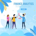 Business Team Performing Finance Analytics Banner Royalty Free Stock Photo