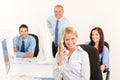 Business team pretty businesswoman calling phone Royalty Free Stock Photo