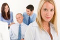 Business team pretty businesswoman with colleagues Royalty Free Stock Photo