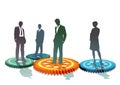 Business team on rotors Royalty Free Stock Photo