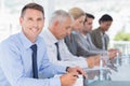 Business team taking notes during conference Royalty Free Stock Photo