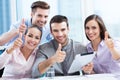 Business team with thumbs up Royalty Free Stock Photo