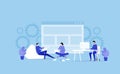 business team working concept and web develop and web design team meeting