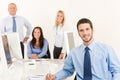 Business team young manager with work colleagues Royalty Free Stock Photo