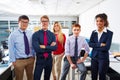 Business team young people standing multi ethnic Royalty Free Stock Photo