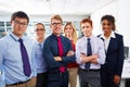 Business team young people standing multi ethnic Royalty Free Stock Photo