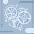 Business teamplate with gear wheels in flat style Royalty Free Stock Photo