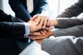 Business teamwork group putting their hands together, business concept, teamwork concept Royalty Free Stock Photo