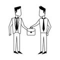 Business teamwork workers avatar in black and white Royalty Free Stock Photo
