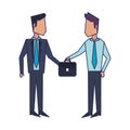 Business teamwork workers avatar blue lines Royalty Free Stock Photo
