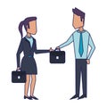 Business teamwork workers avatar blue lines Royalty Free Stock Photo