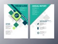 business and technology brochure design template vector tri-fold Royalty Free Stock Photo