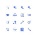 Business and technology - colorful line design style icons set