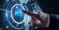 Business, Technology, Internet and network concept. ICO Initial Coin Offering Royalty Free Stock Photo