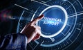 Business, Technology, Internet and network concept. Technical Support Center customer service Royalty Free Stock Photo