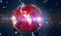 Business, Technology, Internet and network concept. Young businessman shows the word: Data breach