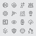 Business technology line icon