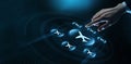 Business Technology Travel Transportation concept with planes