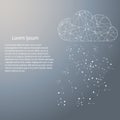 Business template - cloudy futuristic structure - vector illustration Royalty Free Stock Photo