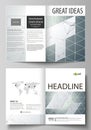 Business templates for bi fold brochure, magazine, flyer, booklet, report. Cover design template, vector layout in A4 Royalty Free Stock Photo