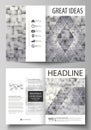 Business templates for bi fold brochure, magazine, flyer, booklet. Cover design template, abstract vector layout in A4 Royalty Free Stock Photo