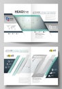 Business templates for bi fold brochure, magazine, flyer, booklet, report. Cover design template, vector layout in A4 Royalty Free Stock Photo