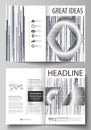 Business templates for bi fold brochure, magazine, flyer. Cover design template, abstract vector layout in A4 size