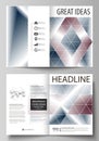 Business templates for bi fold brochure, magazine, flyer, report. Cover design template, vector layout in A4 size Royalty Free Stock Photo