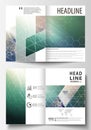 Business templates for bi fold brochure, magazine, flyer, booklet. Cover design template, vector layout, A4 size Royalty Free Stock Photo