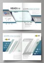 Business templates for bi fold brochure, magazine, flyer, booklet. Cover design template, vector layout in A4 size Royalty Free Stock Photo