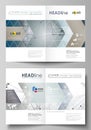 Business templates for bi fold brochure, magazine, flyer, booklet. Cover design template, vector layout in A4 size. DNA Royalty Free Stock Photo