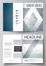 Business templates for bi fold brochure, magazine, flyer, booklet. Cover design template, vector layout in A4 size. DNA Royalty Free Stock Photo