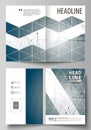 Business templates for bi fold brochure, magazine, flyer, booklet. Cover design template, vector layout in A4 size. DNA Royalty Free Stock Photo