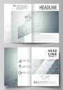 Business templates for bi fold brochure, magazine, flyer, booklet, report. Cover design template, vector layout in A4 Royalty Free Stock Photo