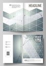 Business templates for bi fold brochure, magazine, flyer, booklet, report. Cover design template, vector layout in A4 Royalty Free Stock Photo