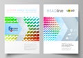 Business templates for brochure, magazine, flyer, annual report. Cover design template, vector layout in A4 size Royalty Free Stock Photo