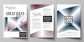 Business templates for brochure, magazine, flyer, annual report. Cover design template, vector layout in A4 size. Simple Royalty Free Stock Photo