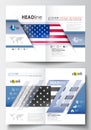 Business templates for brochure, magazine, flyer, booklet or annual report. Cover design template, easy editable blank Royalty Free Stock Photo