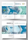 Business templates for brochure, magazine, flyer, booklet or annual report. Cover design template, easy editable blank Royalty Free Stock Photo