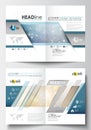 Business templates for brochure, magazine, flyer, booklet or report. Cover design template, easy editable blank, flat Royalty Free Stock Photo